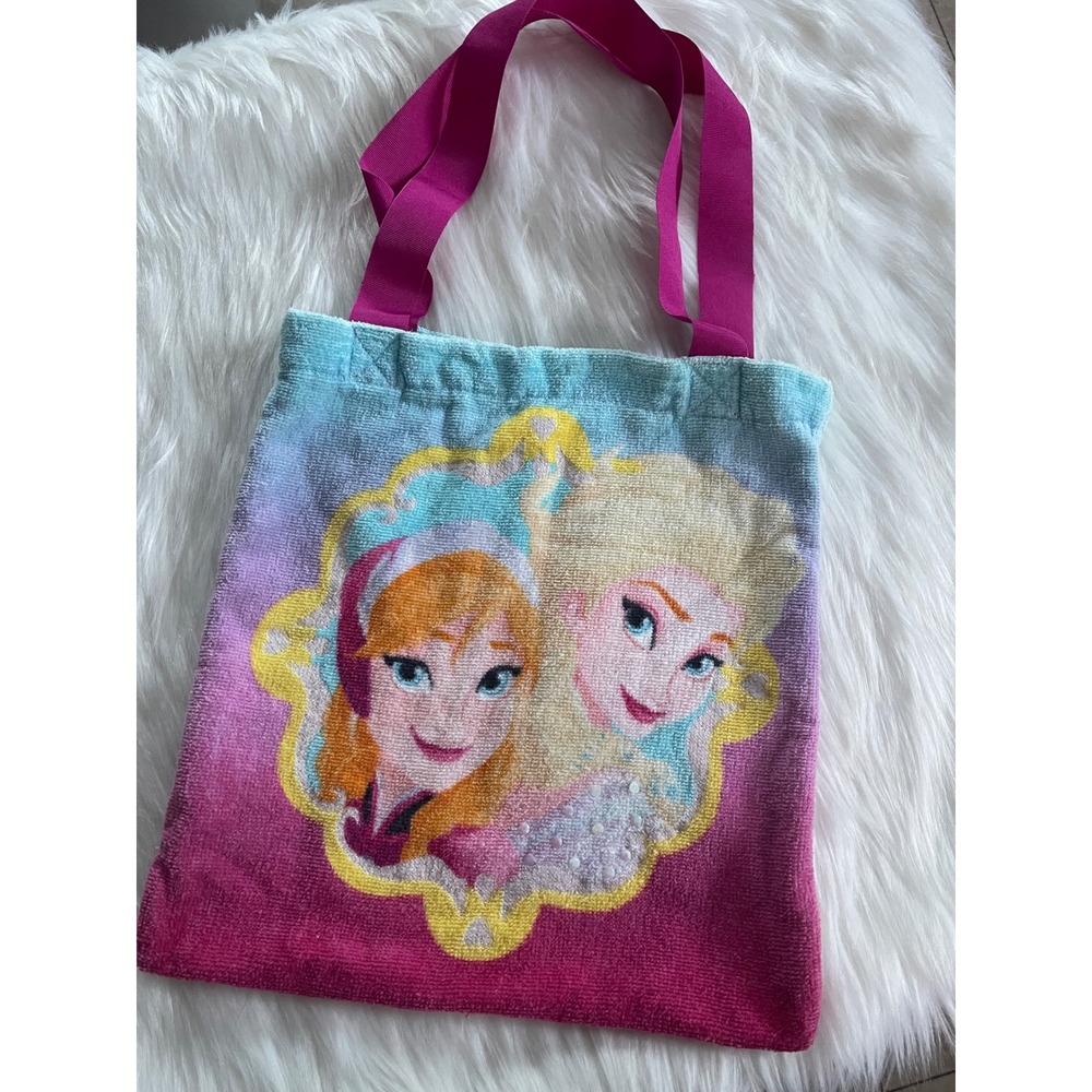 Disney Jumping Beans Frozen Elsa Anna kids Girls Towel Tote  Bag Used